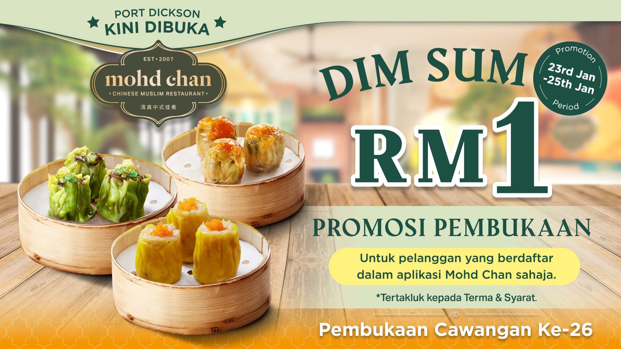 Dim Sum Header Mohd Chan Restaurant @ Port Dickson Waterfront Opening Promotion: Enjoy ...